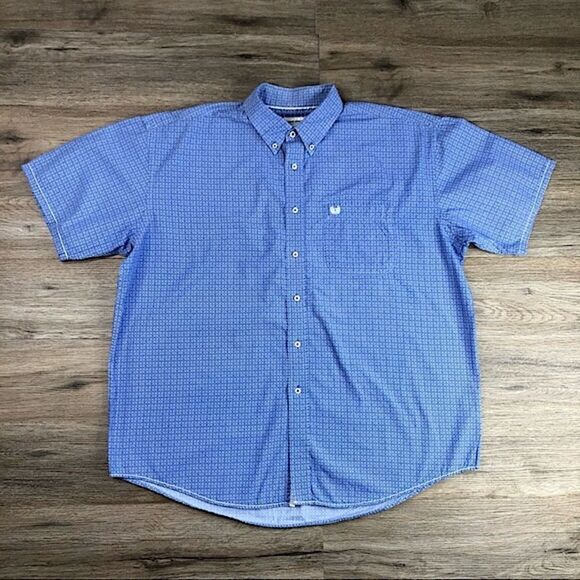 Rough Stock Panhandle Slim Geometric Short Sleeve Button-Up sz XL - Picture 1 of 14